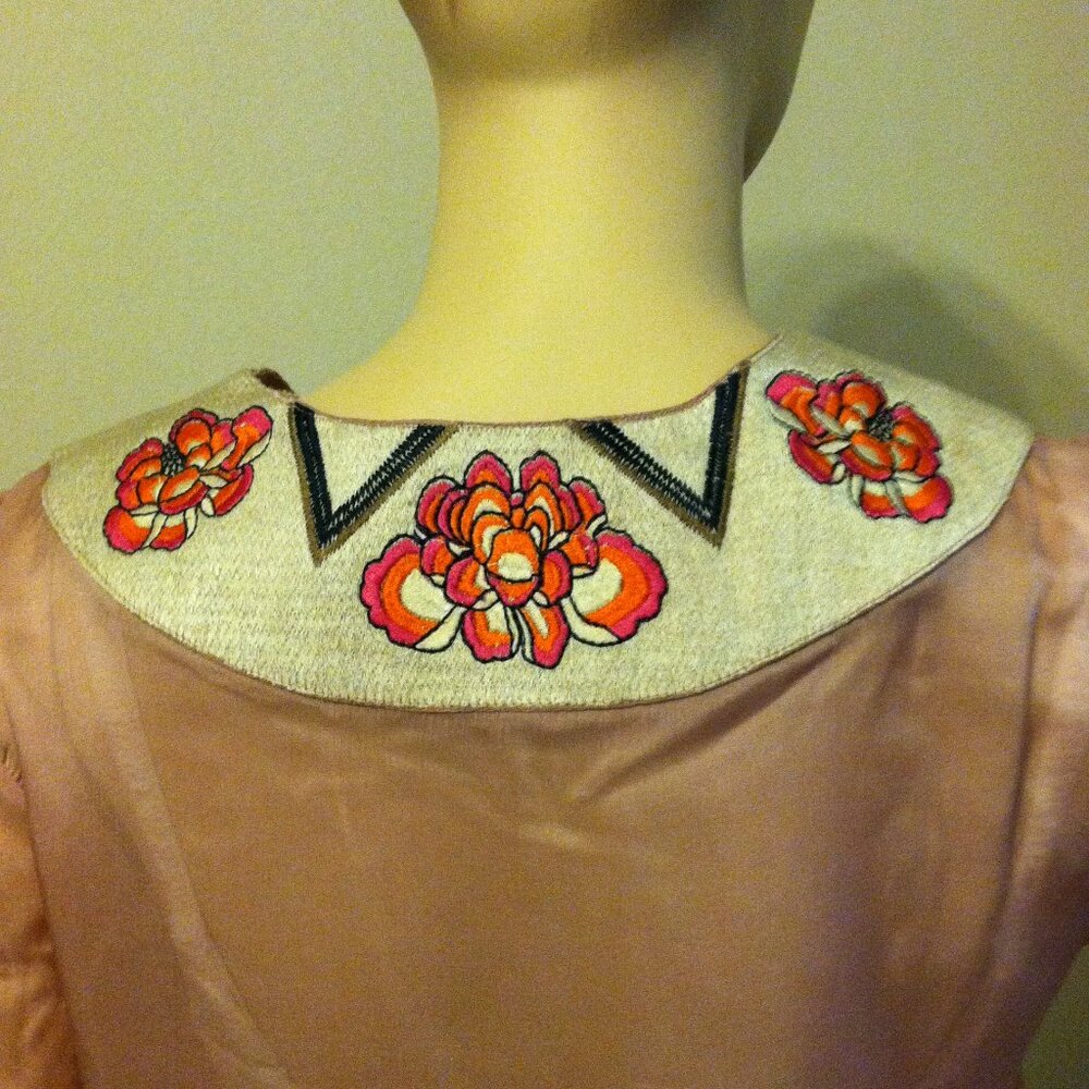 New Odd Molly Powder 100% Silk Blouse Size1 (Small) & Size 4 (X-Large) - Picture 8 of 11